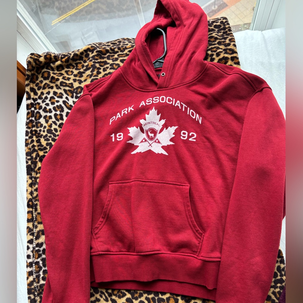 Canadian vintage Red Park Association Hoodie